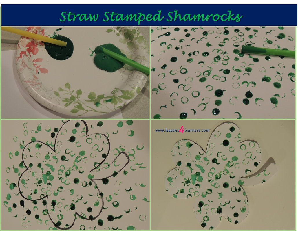 Straw Stamped Shamrocks 