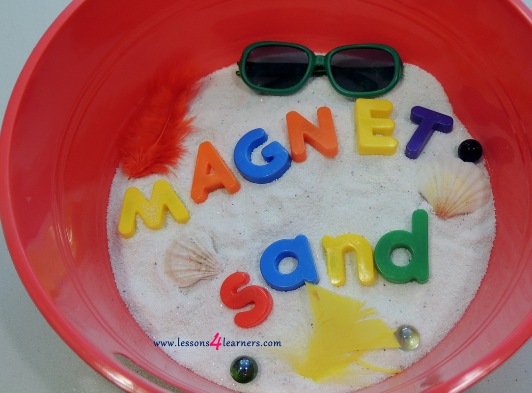 Sand and Magnet Sensory Bin
